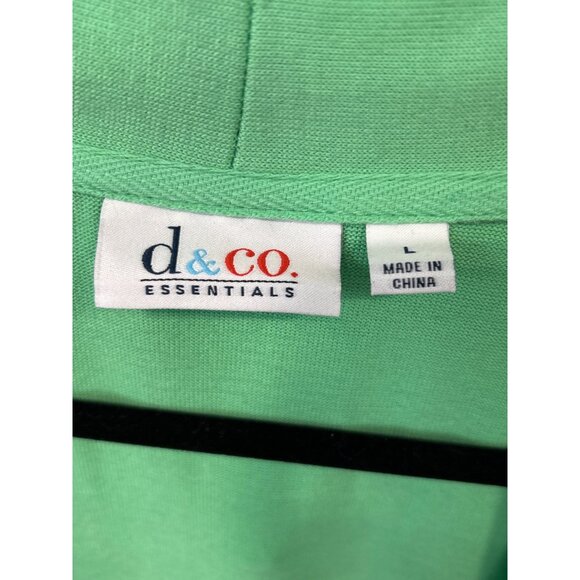 Denim and Company Essentials Open Front Peplum Cardigan Size L 3/4 Sleeve Office - Picture 3 of 6